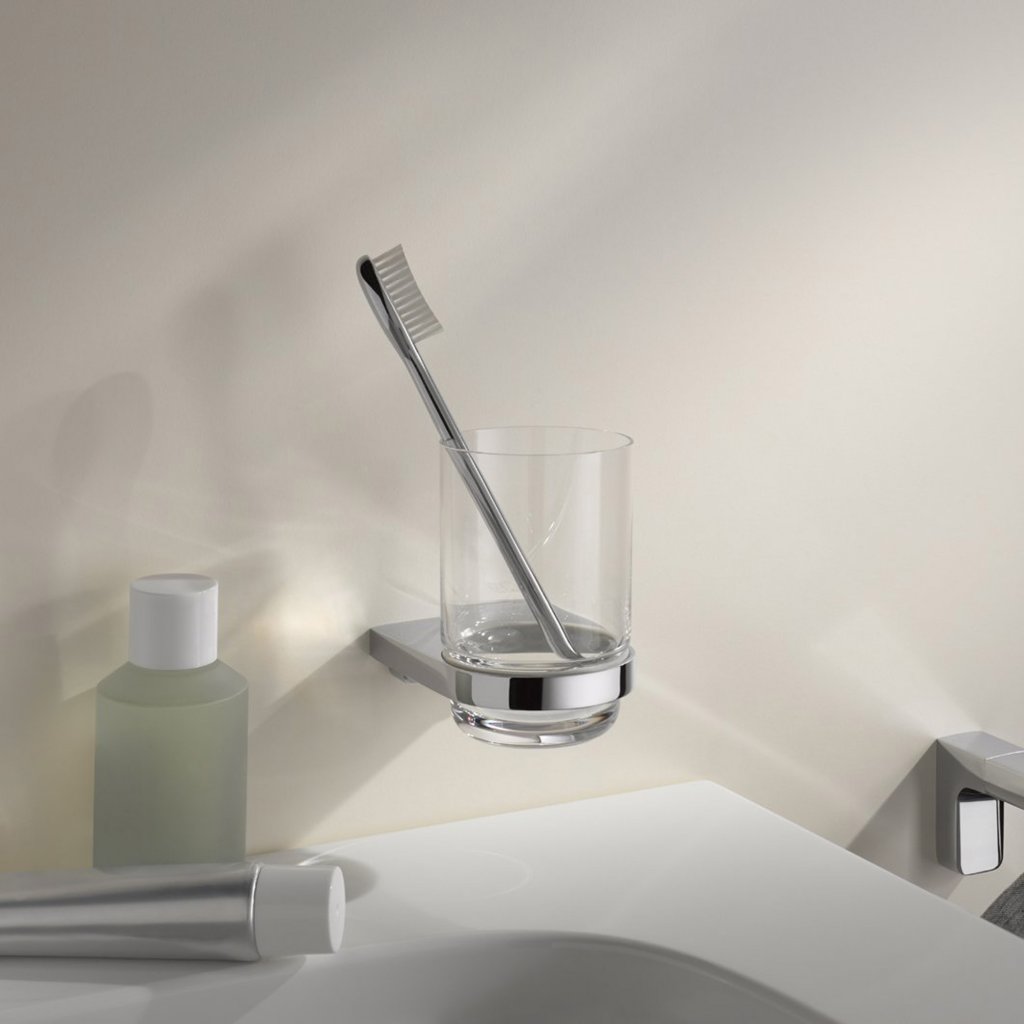 Keuco Collection Moll Tumbler Holder with Crystal Glass