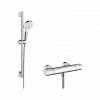 Hansgrohe Croma 100 Shower system Vario with Ecostat Comfort thermostatic mixer and shower rail 65 cm
