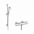 Hansgrohe Croma 100 Shower system Vario with Ecostat Comfort thermostatic mixer and shower rail 65 cm