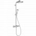 Hansgrohe Crometta S Showerpipe 240 1jet with Thermostatic Shower Mixer - Round