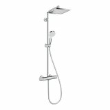 Hansgrohe Crometta E Showerpipe 240 1jet EcoSmart with thermostatic shower mixer