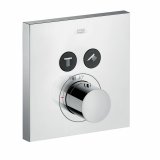 Axor ShowerSelect Square Thermostatic Mixer For 2 Outlets