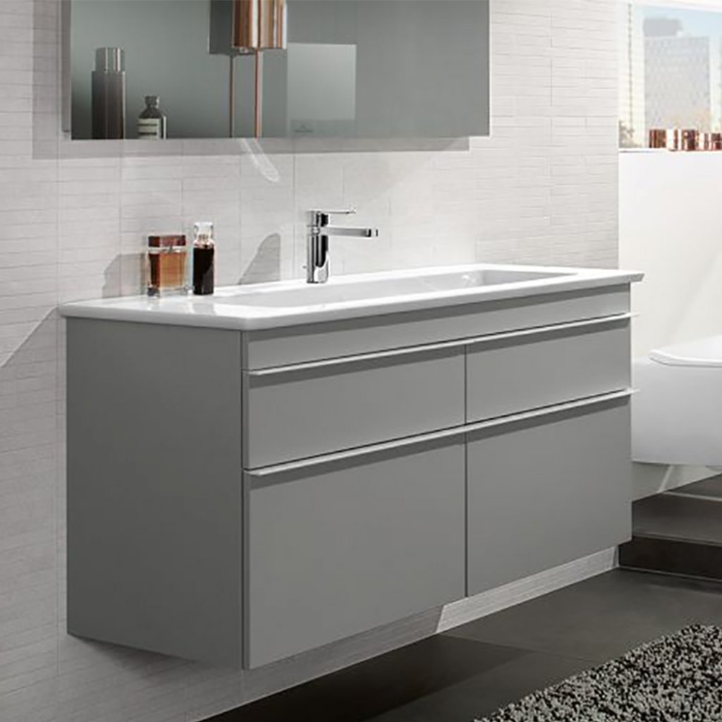 Villeroy & Boch Venticello Double Basin & Vanity Unit 1300x500mm Bundle