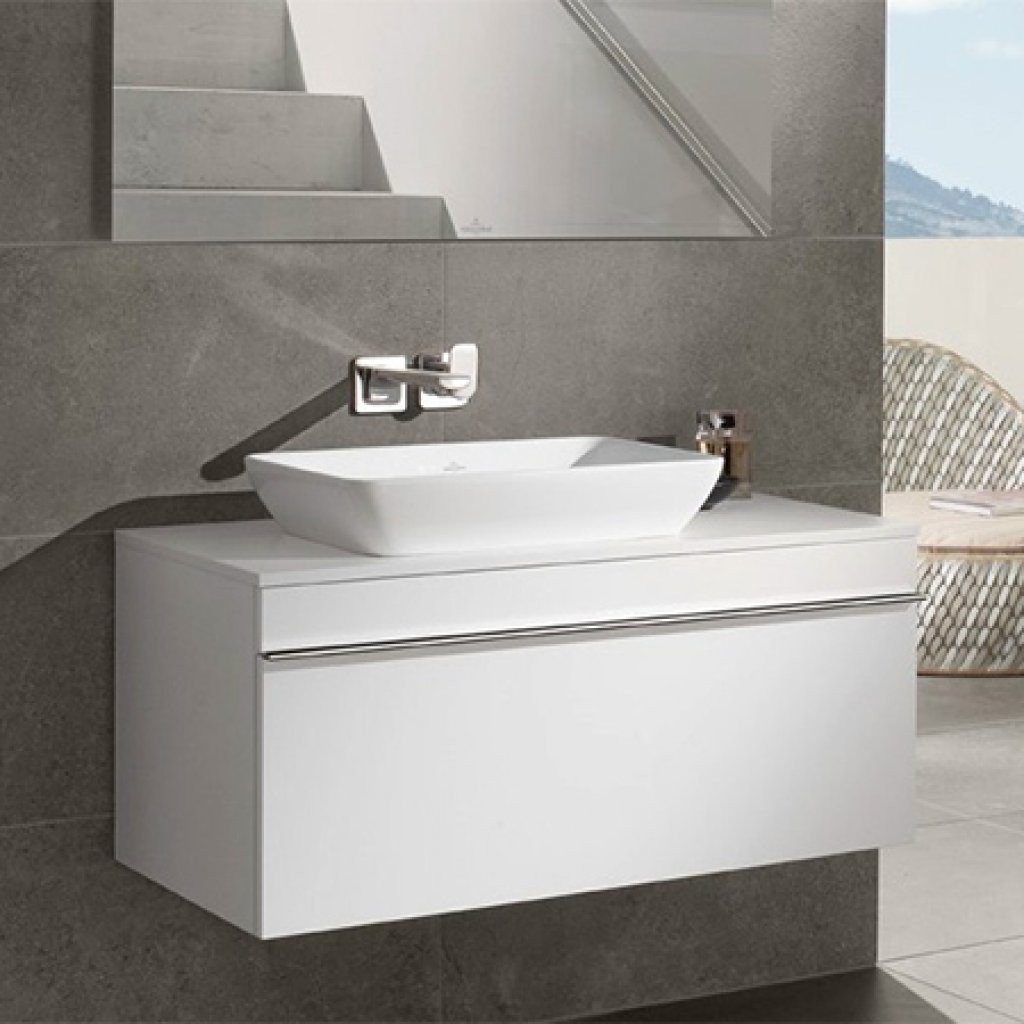 Villeroy & Boch Venticello Semi Recessed Basin & 1000mm Vanity Unit Bundle 