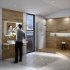 HIB Vanquish Recessed LED Demisting Aluminium Cabinet With Integrated Charging Sockets