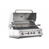 Bull Angus Built-in 4 Burner Gas BBQ Grill - Stainless Steel