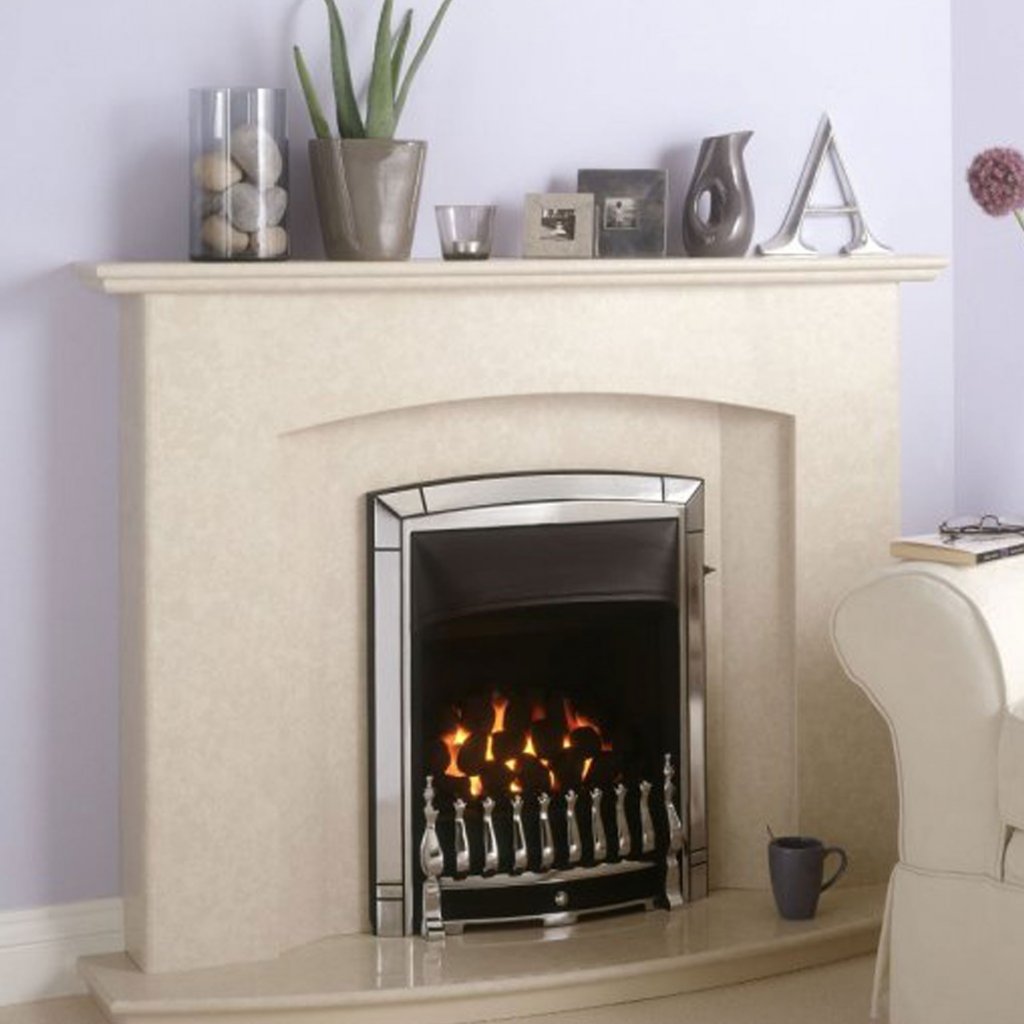 Valor Dream Full Depth Homeflame Chrome Inset Gas Fire - Natural Gas