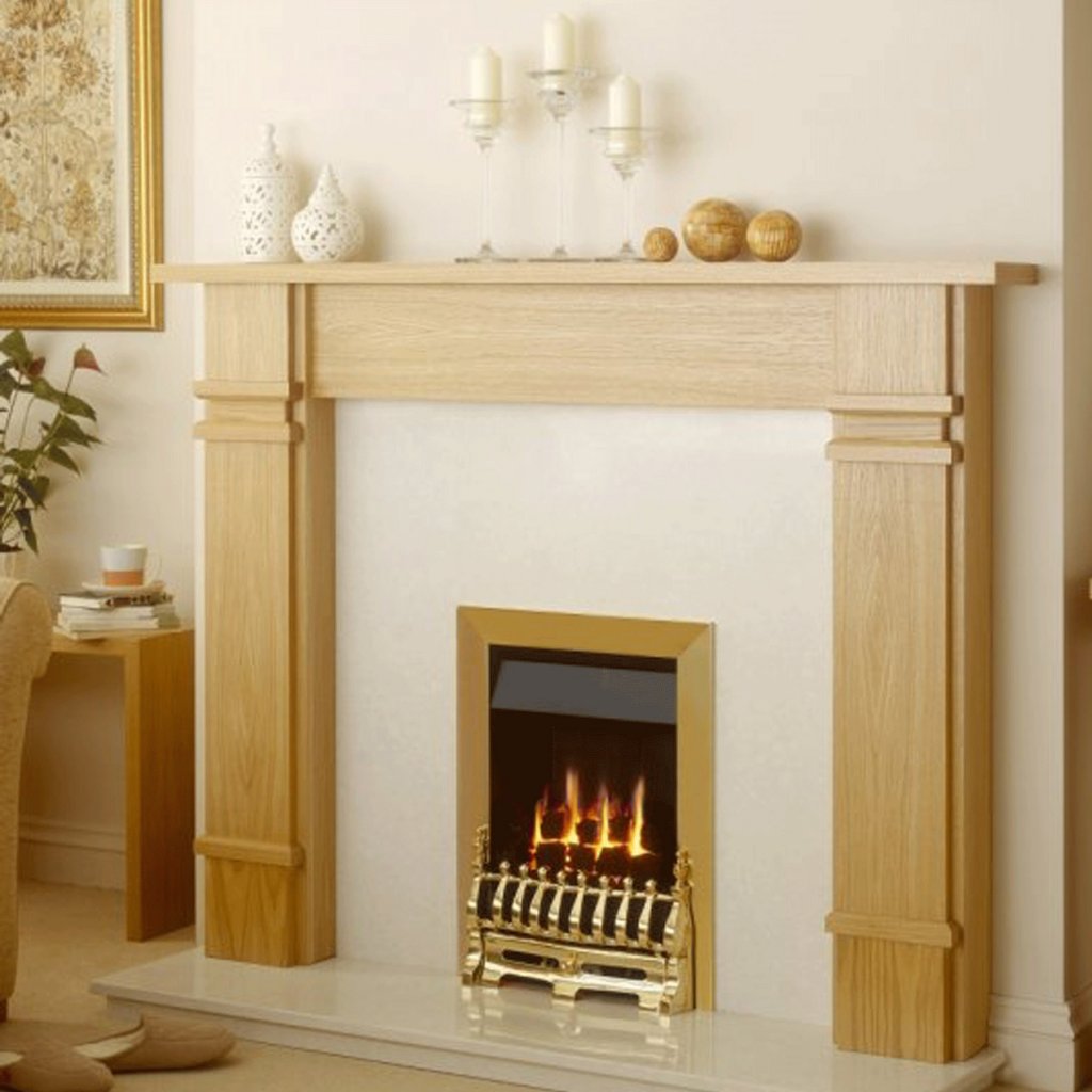 Valor Blenheim Slimline Brass Inset Gas Fire - Natural Gas