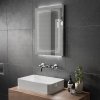 HIB Outline Portrait LED Illuminated Ambient Mirror With Heated Pads & Mirrored Sides