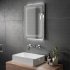 HIB Outline Portrait LED Illuminated Ambient Mirror With Heated Pads & Mirrored Sides