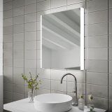 HIB Connect Portrait LED Bluebooth Illuminated Mirror With Heated Pads, Bluetooth Connectivity