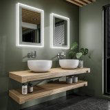HIB Element LED Illuminated Ambient Mirror With Heated Pads