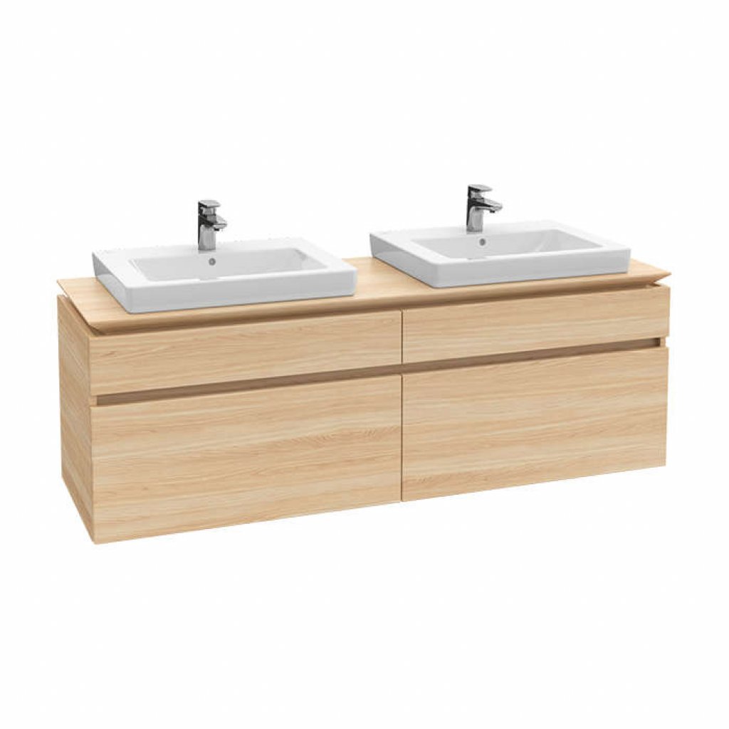 Villeroy & Boch Legato 1600mm Double Drawer Vanity Unit & 2 Basin Bundle