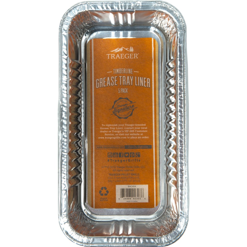 Traeger Cooking Accessories - Timberline Grease Tray Liners - Pack Of 5