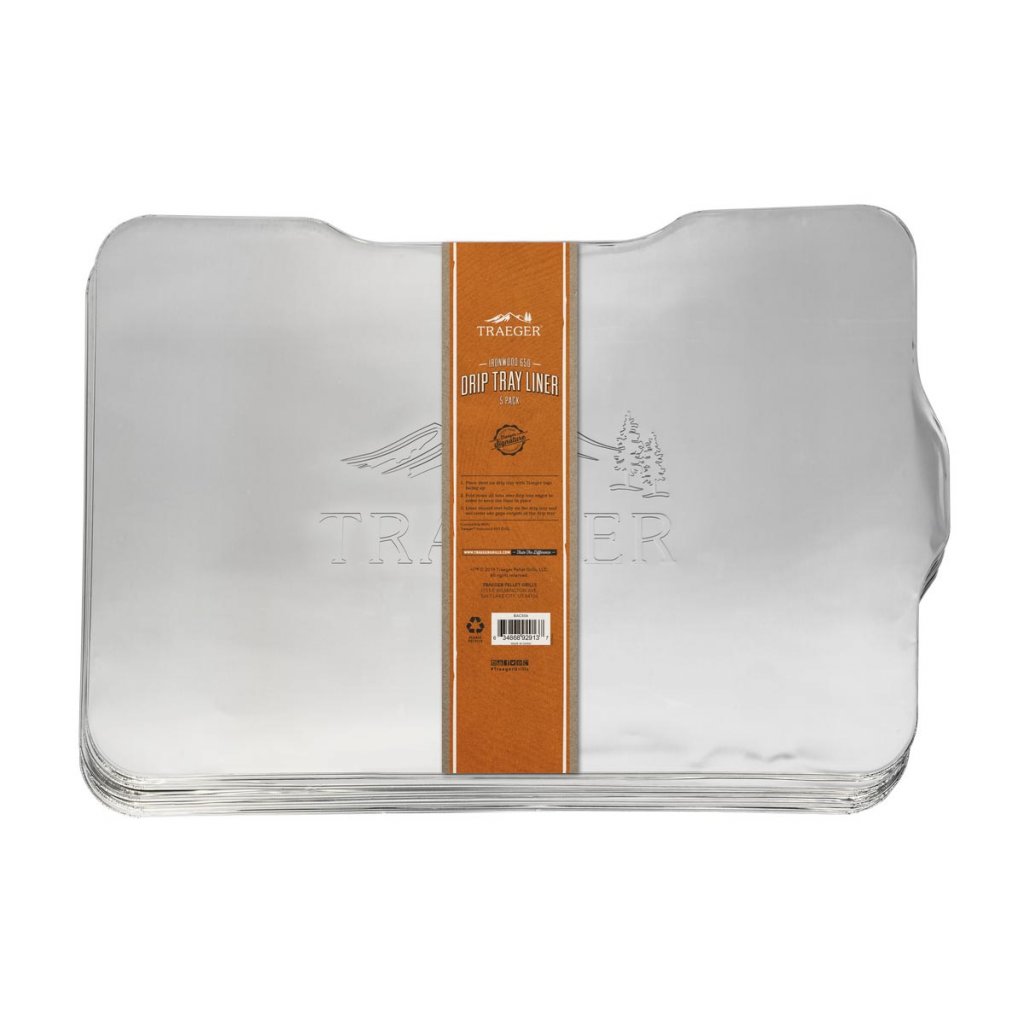 Traeger Cooking Accessories - Ironwood 650 Drip Tray Liner - 5 Pack