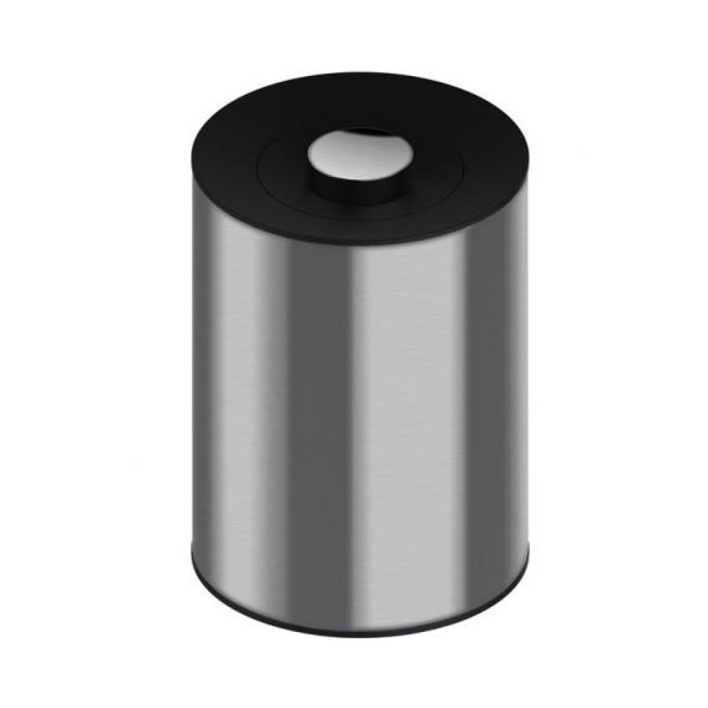 Clearance - Keuco Plan Waste Bin in Stainless Steel & Dark Grey Finish 