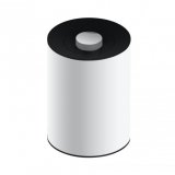 Clearance - Keuco Plan Waste Bin in White Lacquer & Dark Grey Finish