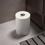 Clearance - Keuco Plan Waste Bin in White Lacquer & White Lid Finish