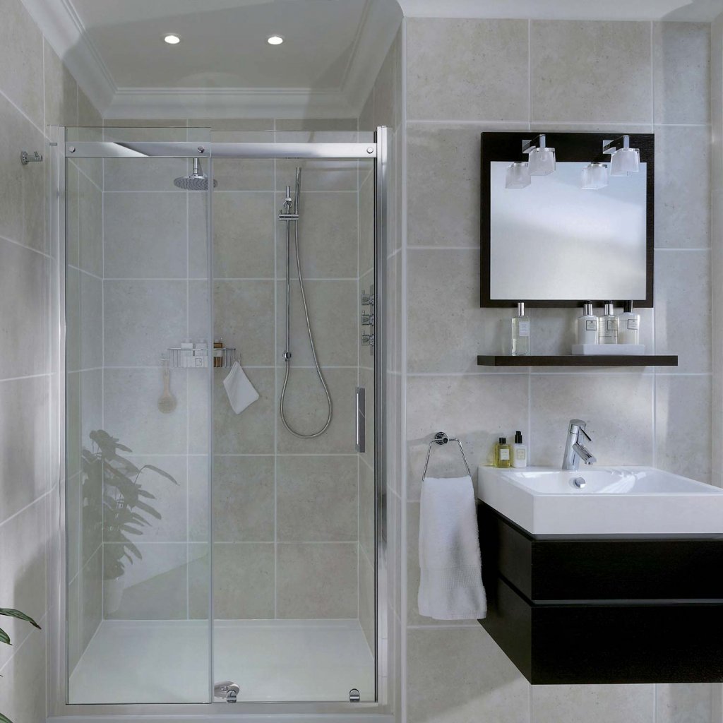 Clearance - Aqata Spectra SP300 1400 Sliding Door Shower Enclosure With Eco-Glass  - Lifetime Guarantee 
