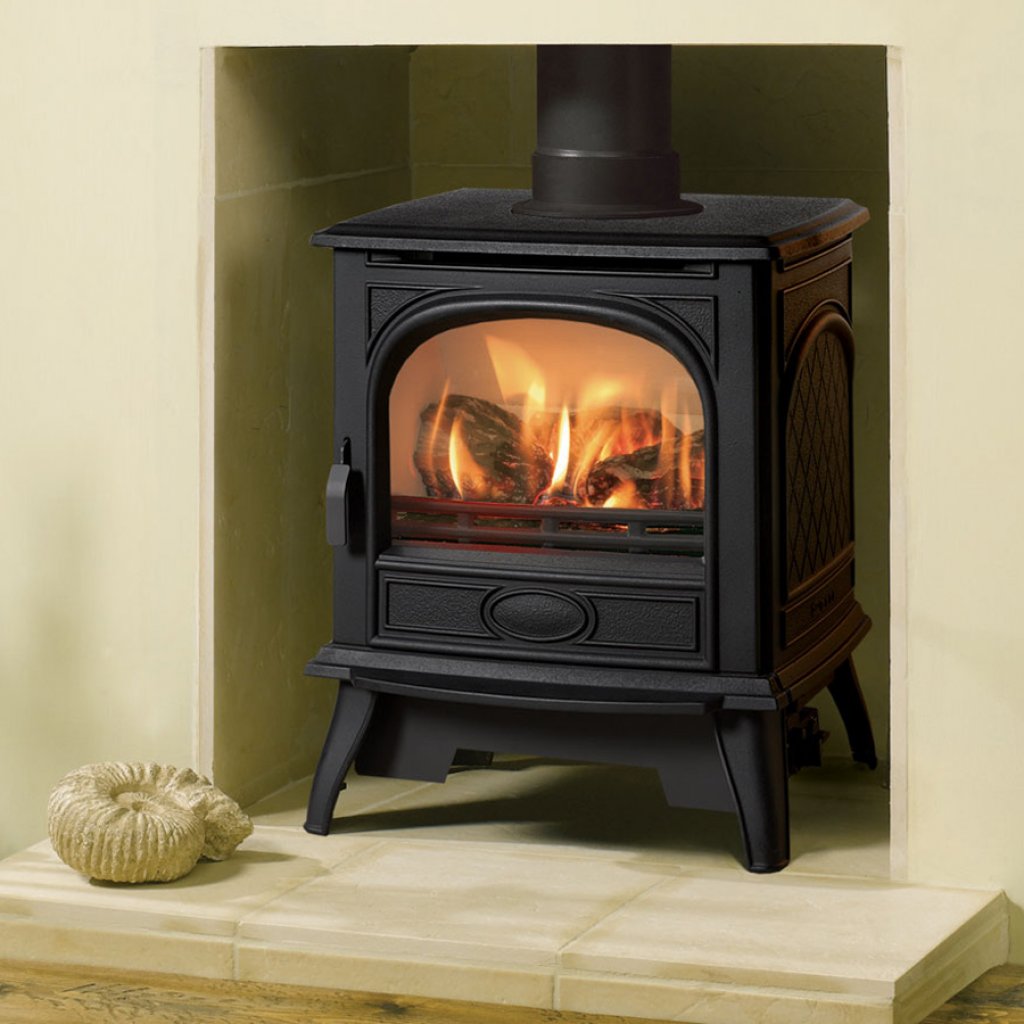 Dovre 280 Matt Black Cast Iron Gas Stove