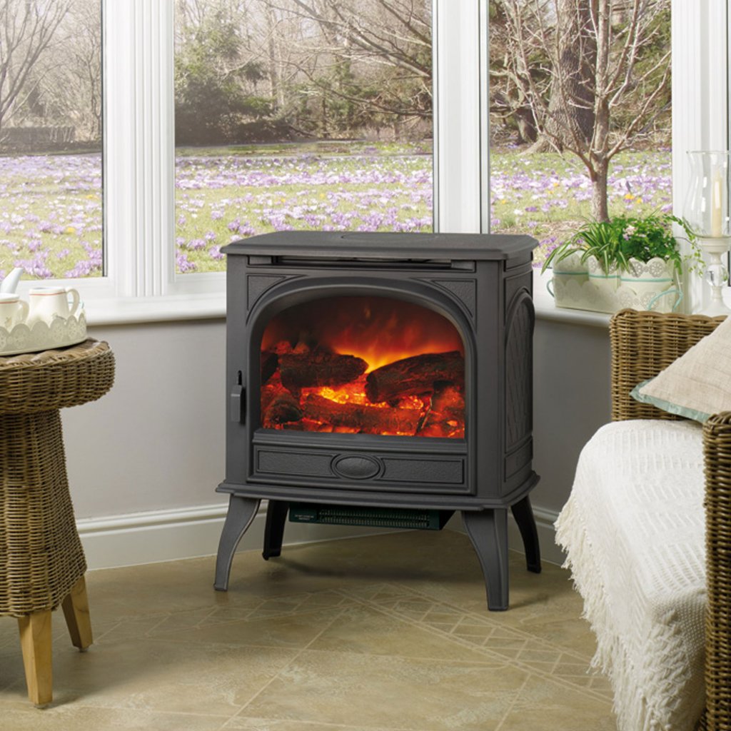 Dovre 425 Matt Black Cast Iron Electric Stove