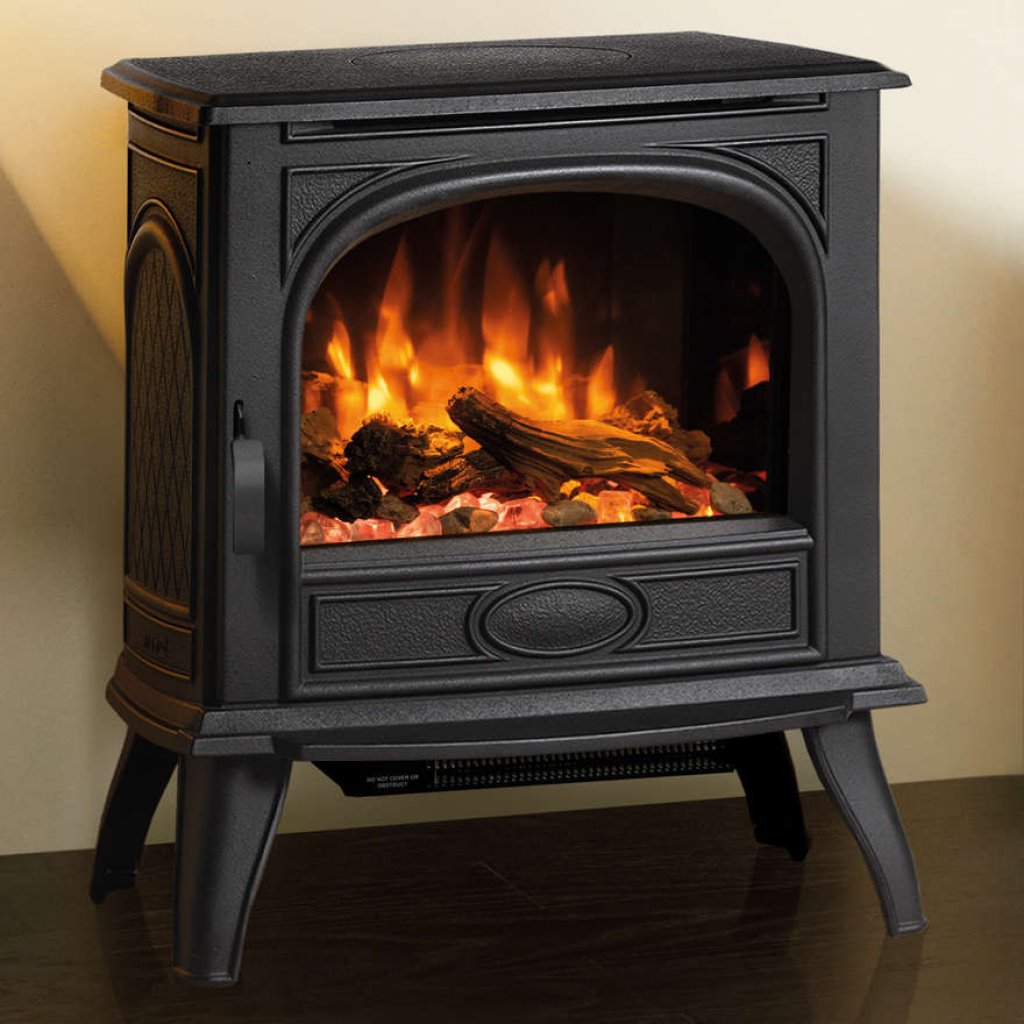 Dovre 280 Mk2 Cast Iron Electric Stove, Matt Black