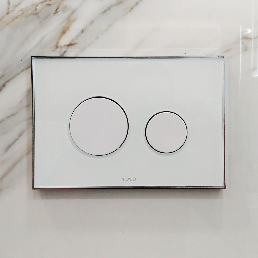 TOTO Glass Flush Plate For Use with TECE In Wall Cistern Frames
