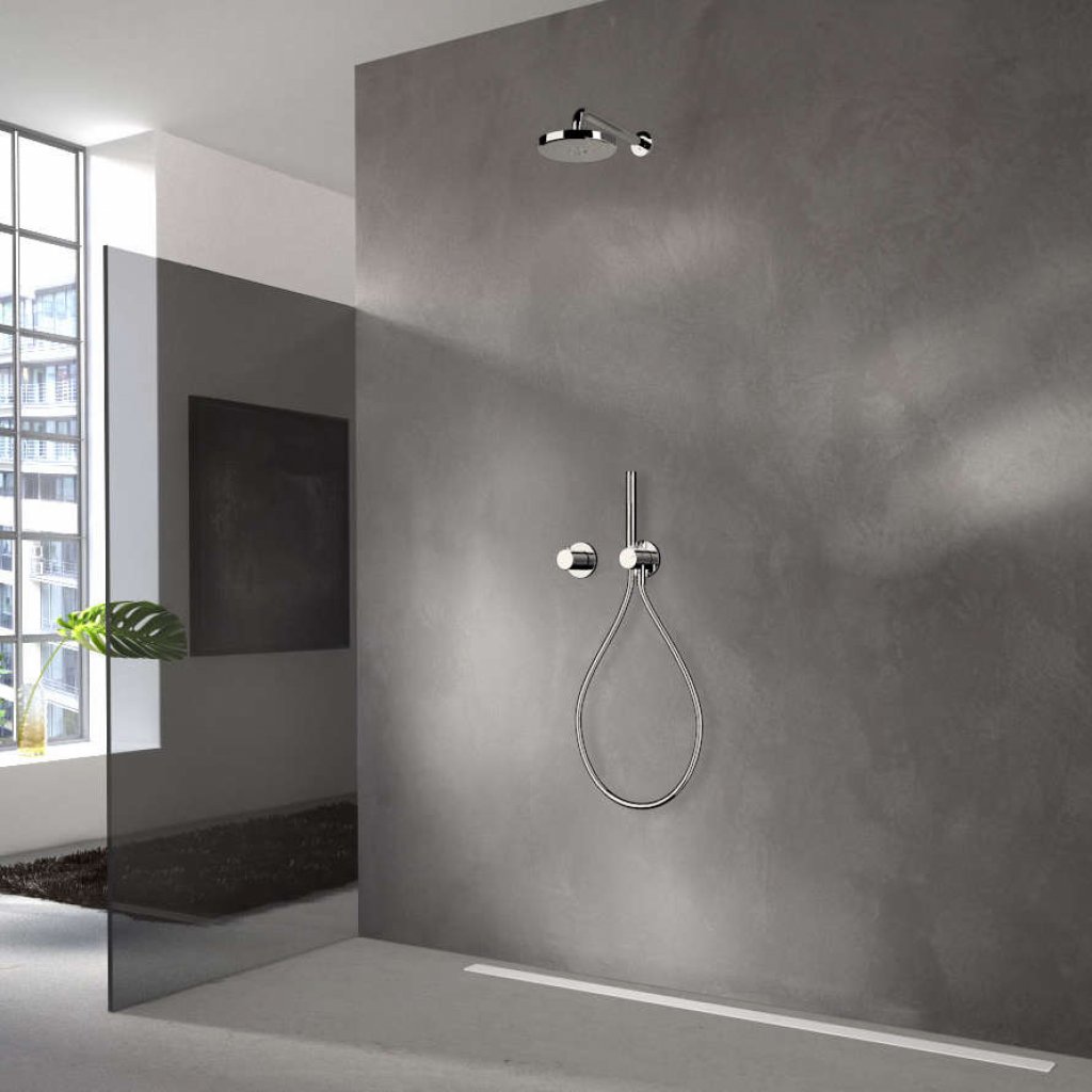 Keuco Showers - IXMO Set 7 Overhead Shower With Hand Shower & Round Rosette