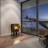 Jotul F105 R Wood Burning Stove with Long Legs - Black