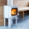 Jotul F105 R Wood Burning Stove with Long Legs - White Enamel