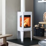 Jotul F163 Wood Burning Stove in White Enamel