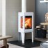 Jotul F163 Wood Burning Stove in White Enamel
