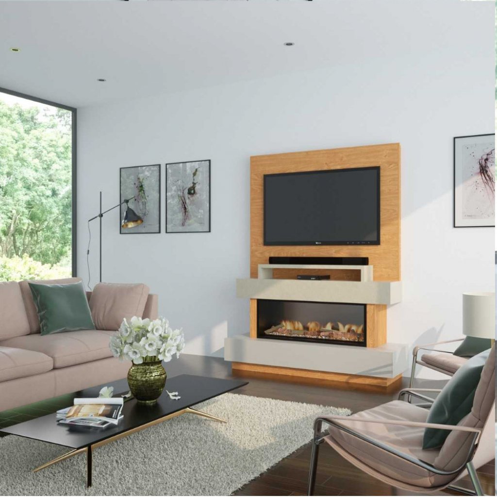 OER Tivoli Electric Fireplace with Media Wall