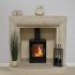 Rais Q-Tee 57cm Wood Burning Stove With Black Glass Door
