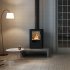 Rais Q-Tee 65cm Wood Burning Stove With Black Glass Door