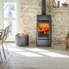 Scan 65 Low Base Wood Burning Stove in Black