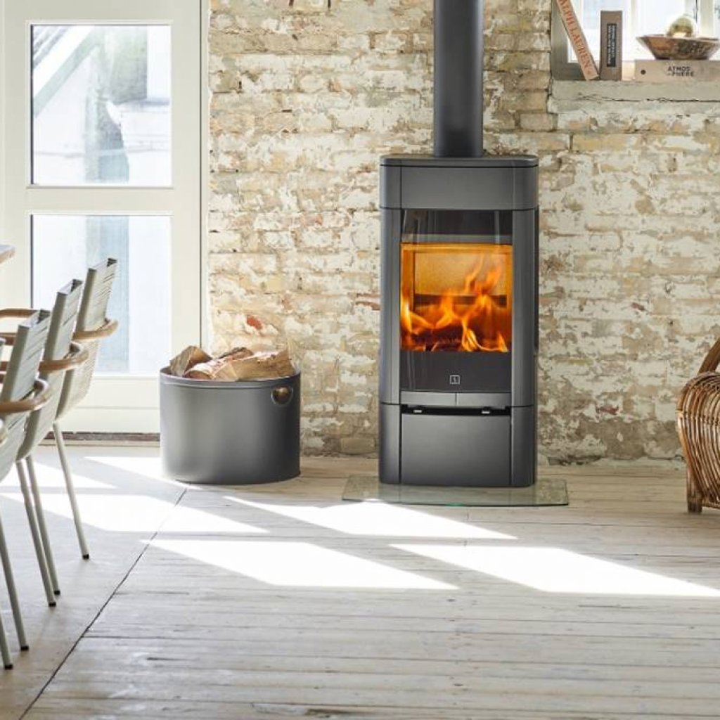 Scan 65 Low Base Wood Burning Stove in Black