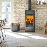 Scan 65 Low Base Wood Burning Stove in Black