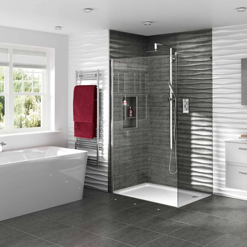 Aqata Spectra SP400 Shower Screen With Eco-Glass - Lifetime Guarantee 