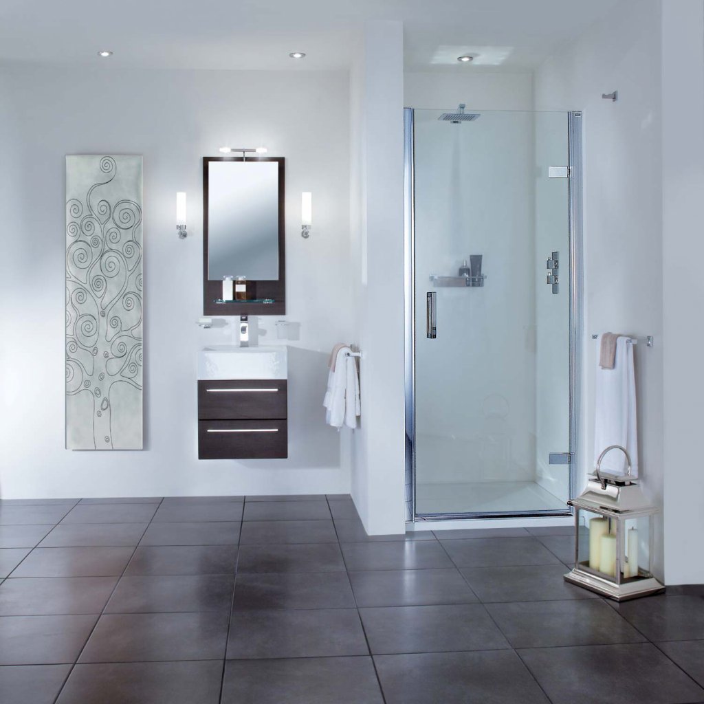Aqata Spectra SP455 Hinged Shower Door With Eco-Glass  - Lifetime Guarantee 