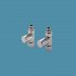 Bisque Radiator Valves - Straight Manual Valve Set C