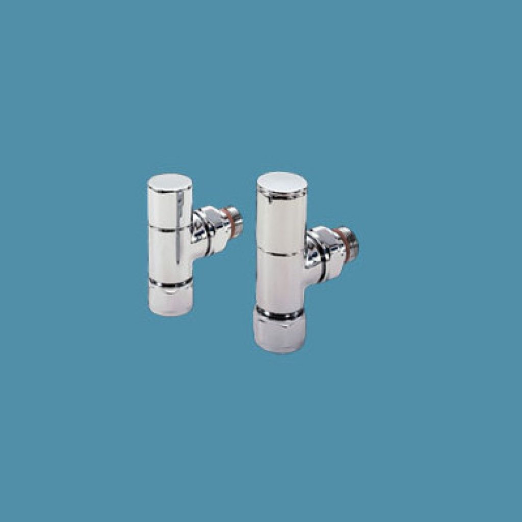 Bisque Radiator Valves - Angled Manual Valve Set D