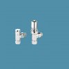 Bisque Radiator Valves - Straight Thermostatic Valve Set F