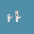 Bisque Radiator Valves - Straight Thermostatic Valve Set F