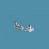Bisque Towel Rail Valves - Double Angled Thermostatic Valve Set L