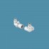 Bisque Towel Rail Valves - Double Angled Thermostatic Valve Set P