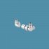 Bisque Towel Rail Valves - Angled Thermostatic Valve Set Q
