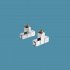 Bisque Radiator Valves - Angled Manual Valve Set W