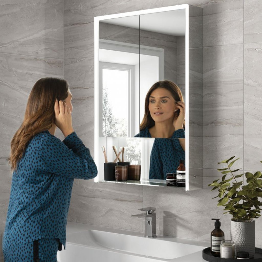 HIB Verve Illuminated Mirrored Cabinet