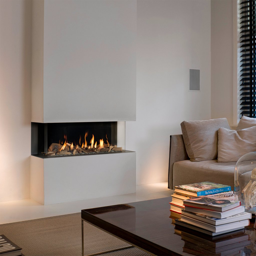 Bellfires View Bell 3 Medium - Built-in 3 Sided Gas Fire - Natural Gas